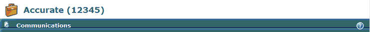 Communications Header
